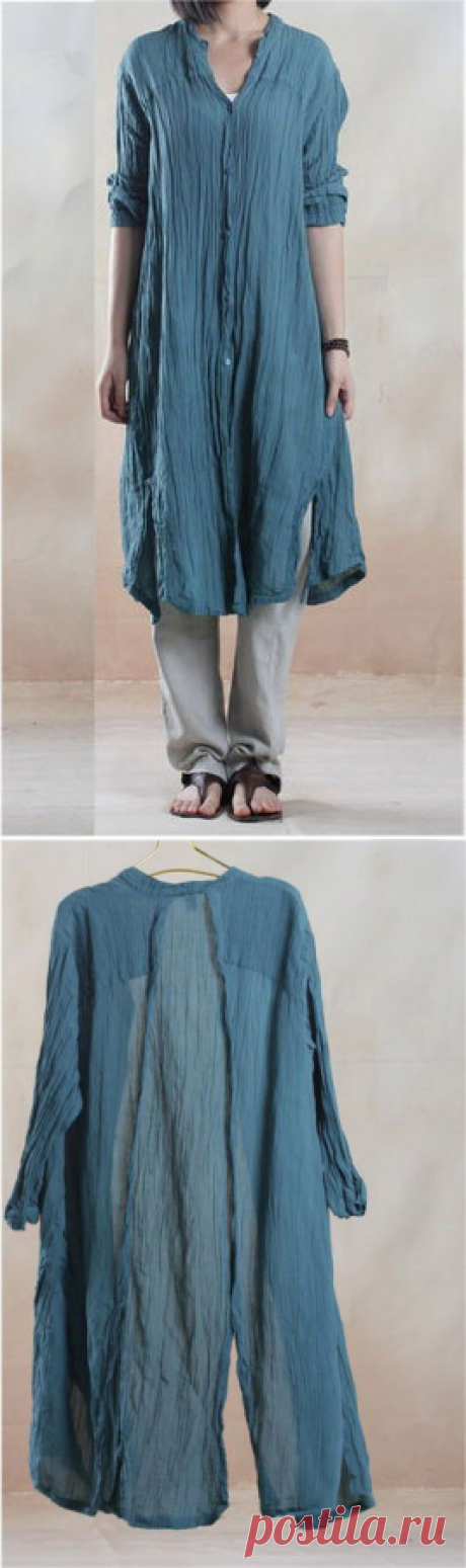 Linen Top in Blue – Lily &amp; Co.