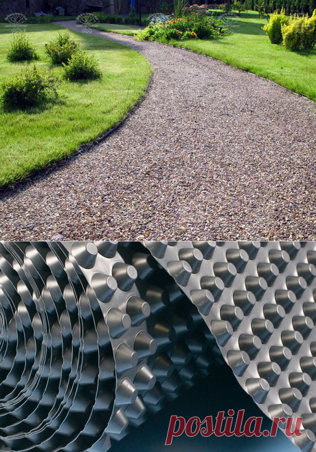 Почему в садовых дорожках вместо щебня лучше использовать дренажную мембрану: правила установки