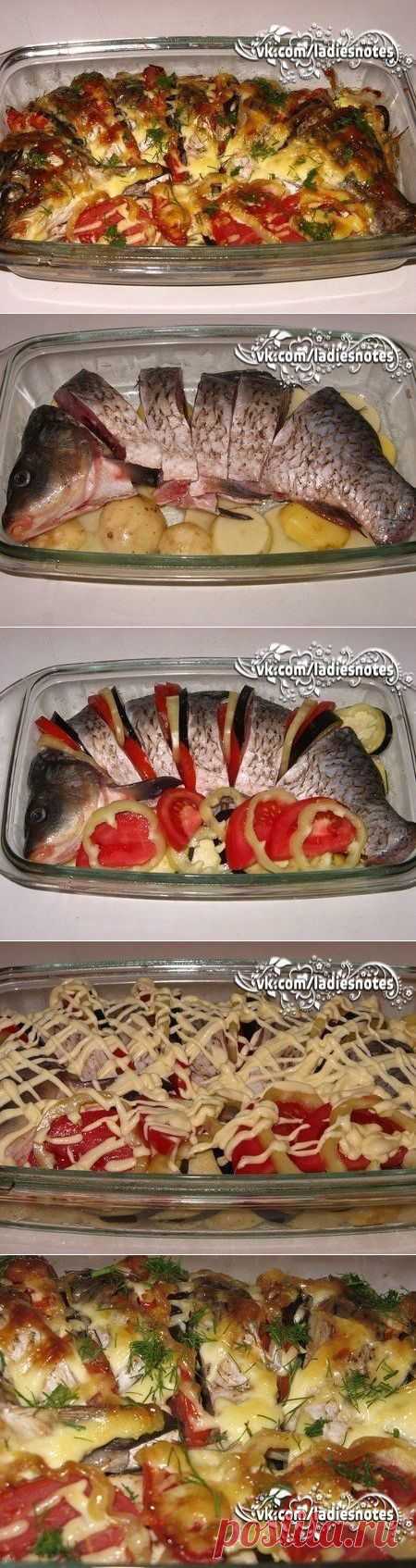 Карп, запеченный с овощами | Женский журнал