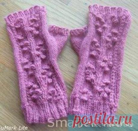 Митенки с рельефным узором Регина - Idaruki.ru сайт для рукодельниц, рукоделие, вышивки,