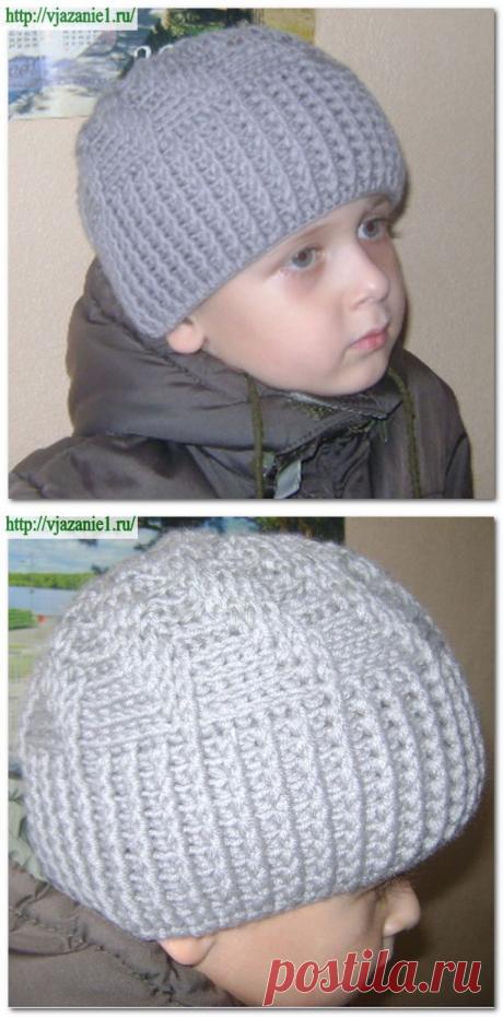 Шапка для мальчика крючком