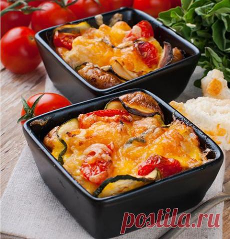 Кассероль с цукини и сладким перцем