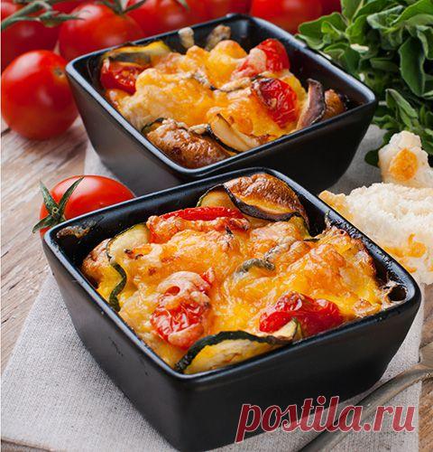 Кассероль с цукини и сладким перцем