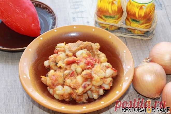 Тушеная с мясом фасоль