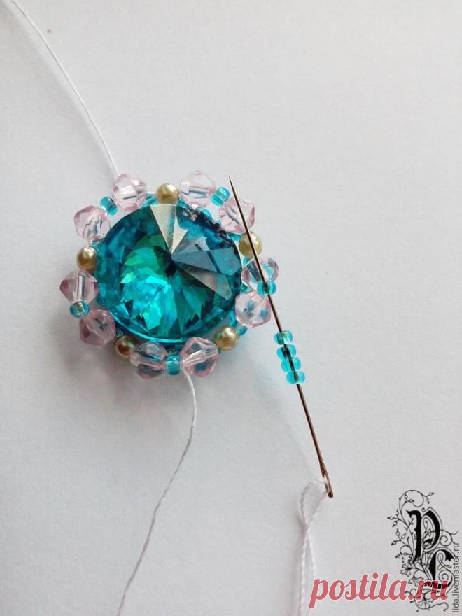 Оплетаем кристалл риволи - Ярмарка Мастеро