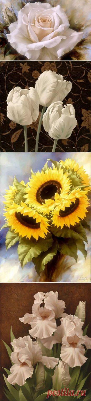 ИГОРЬ ЛЕВАШОВ - ХУДОЖНИК ЦВЕТОЧНЫХ КАРТИН. | Самоцветик
