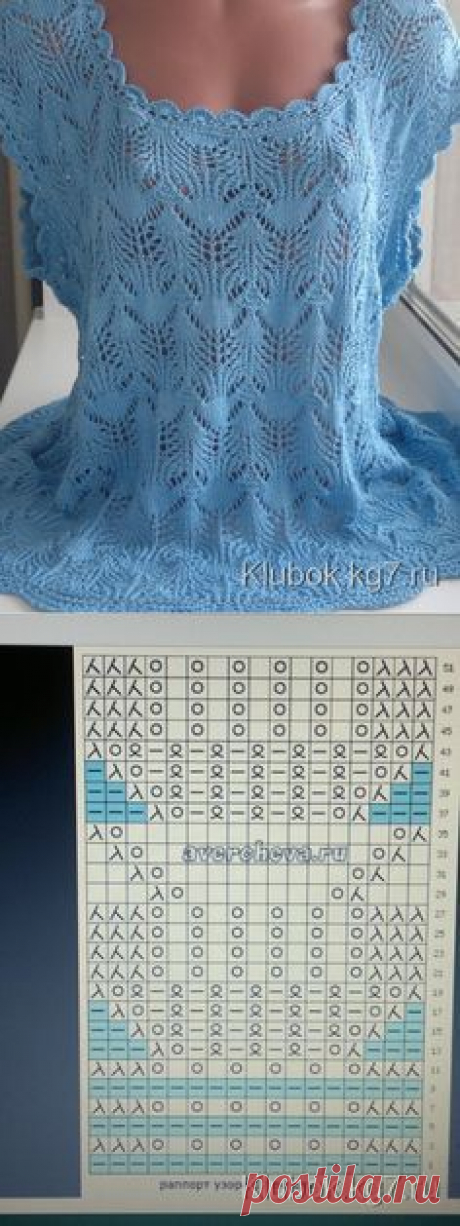 Ажурный узор спицами