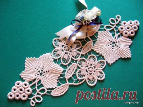 Spieghiamo il MACRAME' RUMENO (Modelli con Disegni): GRAPPOLI D'UVA, FOGLIA di VITE
