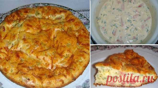 Быстрый, вкусный и сытный пирог к завтраку за 30 минут
