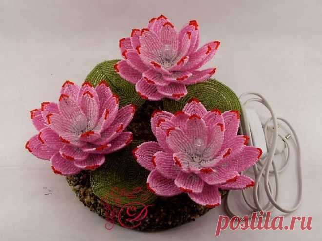 (37) Лампа "Лотос" | Beaded flowers