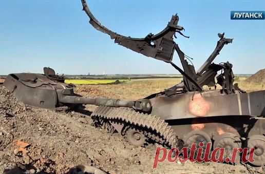 28.07.2014 в Луганске было разбито одно из подразделений украинской армии, усиленное бронетехникой.