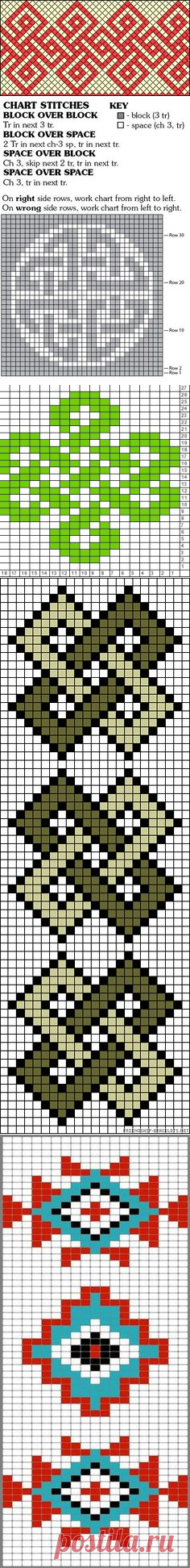 (2) Tricksy Knitter Charts: 18 stitch repeat celtic knot (74872) (74896) | knitting
