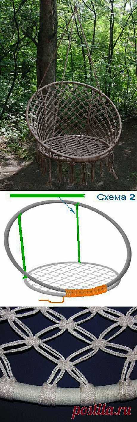 Плетём подвесное кресло. МК..