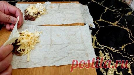 Беру лаваш, начинку вкуснейшие пирожки готовы.БЫСТРЫЙ завтрак ИЗ ЛАВАША. Вкусный и сытный завтрак. | Восточный вкус | Дзен