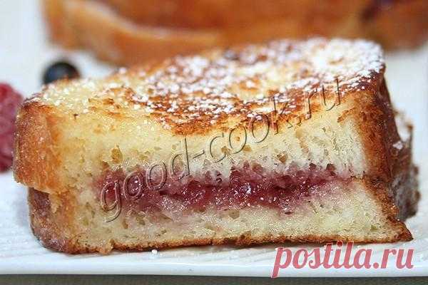 Двойные гренки с вареньем. Рецепт приготовления