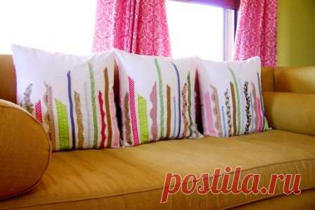 Несложные аппликации для подушек