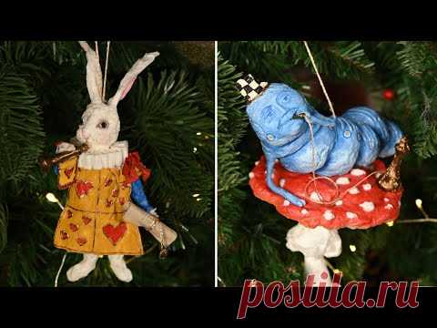 Ватные игрушки своими руками / Алиса в стране чудес - часть 2: кролик-глашатай и Синяя Гусеница - YouTube