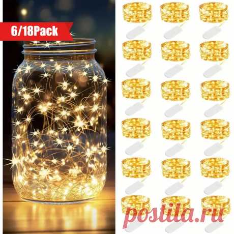 6/18 упаковок волшебных огней мини гирлянды с батарейным - Temu Moldova