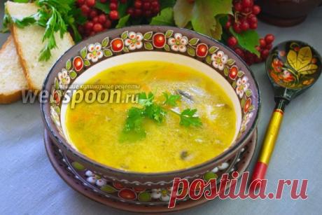 Рассольник с курицей и грибами