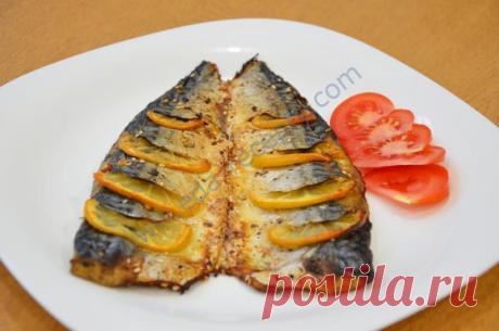 Скумбрия запеченная с лимоном