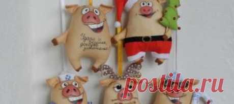 Друзья, предлагаю сшить символ нового года - веселого поросенка))