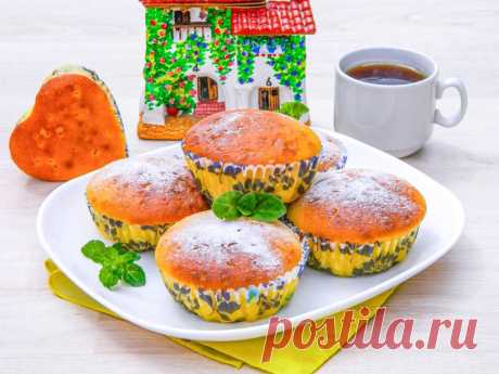 Маффины на кефире в духовке рецепт с фото пошагово - 1000.menu