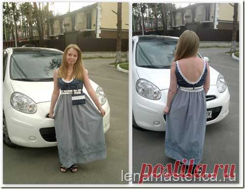 Сарафан “Барышня-крестьянка”. Переделка из старых джинсов