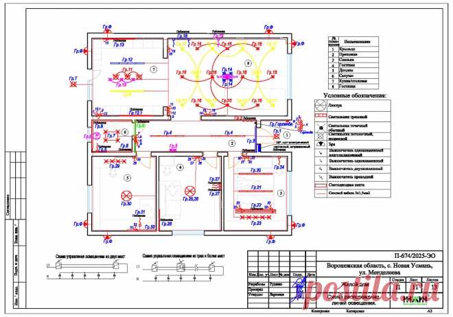 Проект электрики дома пример 1175