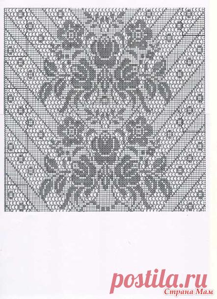 Летнее розовое пончо филейкой. - Вязание - Страна Мам