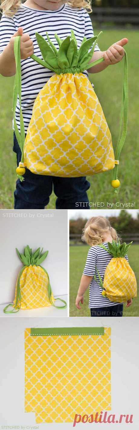 Pineapple Drawstring Backpack | Make It and Love It