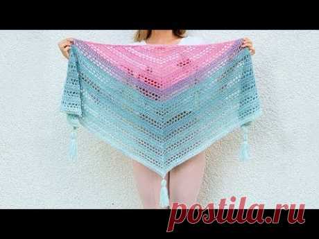 Easy Crochet Shawl For Beginners | Easy Crochet Shawl Beginning To End |
