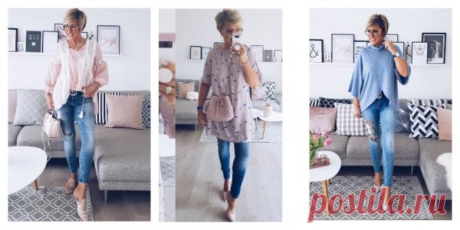ДЖИНСЫ ДЛЯ ЖЕНЩИН 45+. СОЗДАЕМ СТИЛЬНЫЙ ОБРАЗ Джинсы — это удобно и красиво. Их носить может каждая, и не важно — какого вы возраста и какая у вас фигура.
А вот чтобы джинсы были не только практичной деталью гардероба, но еще и украшали свою обладательницу, нужно учитывать несколько моментов, о которых мы сейчас и поговорим.
 Итак, что нужно