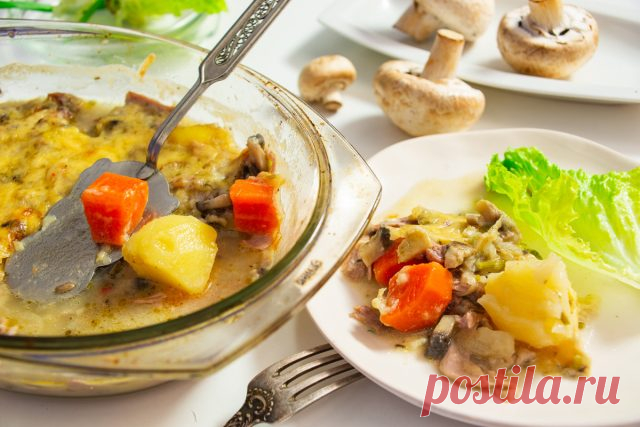 Запеканка с индейкой и картофелем — Ботаничка