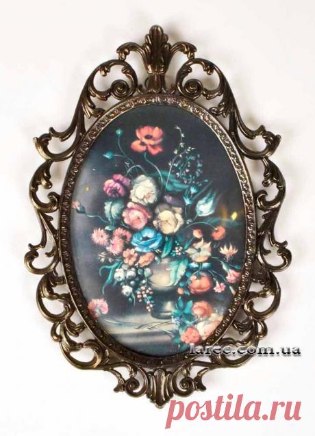 Купить декоративную рамку для интерьера винтаж шебби шик цветы розы | Интернет-магазин подарков Ларец