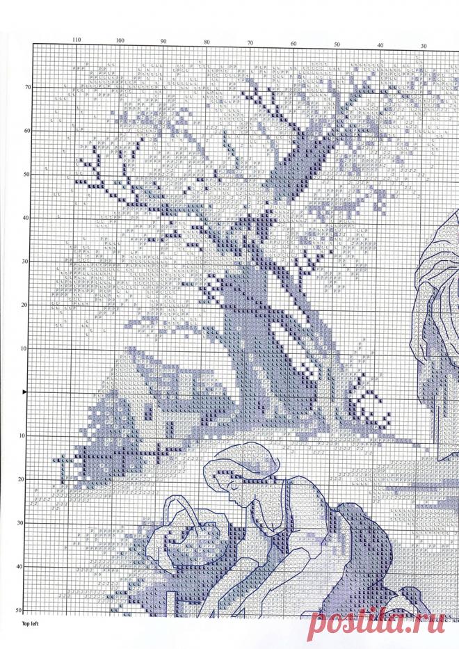 Вышивка в синих тонах — DIYIdeas