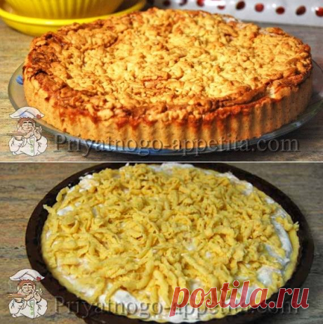 Песочный пирог с яблоками
