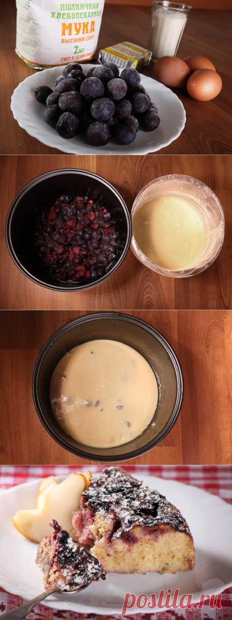 Сливовый пирог в мультиварке