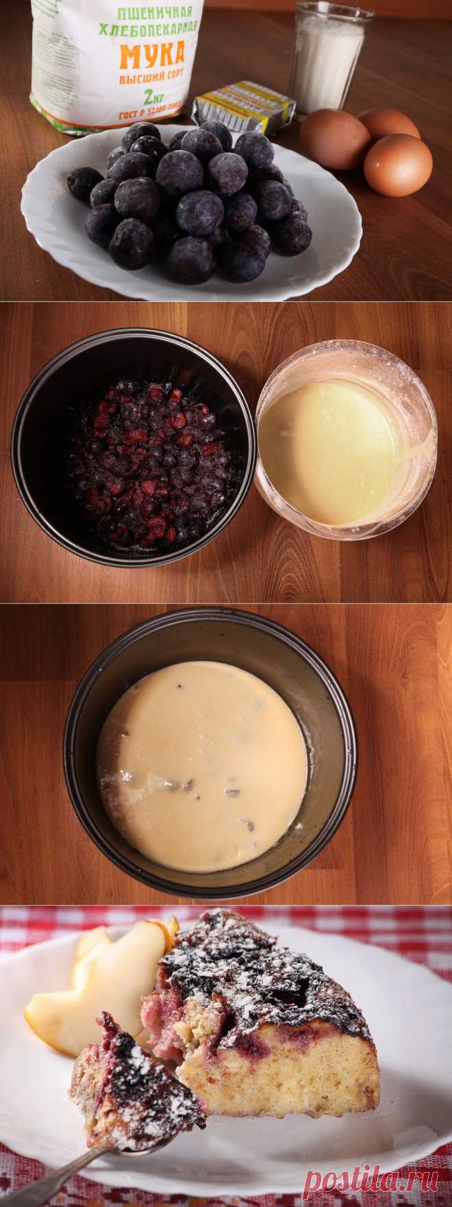 Сливовый пирог в мультиварке
