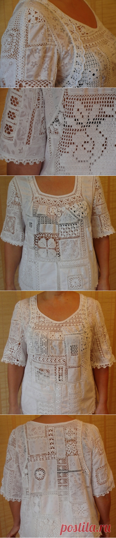 Креативный вязаный пэчворк