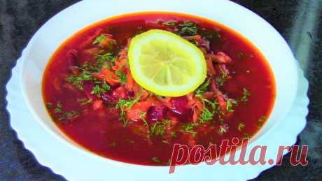 Как приготовить вкусный борщ с грибами. Постный рецепт.