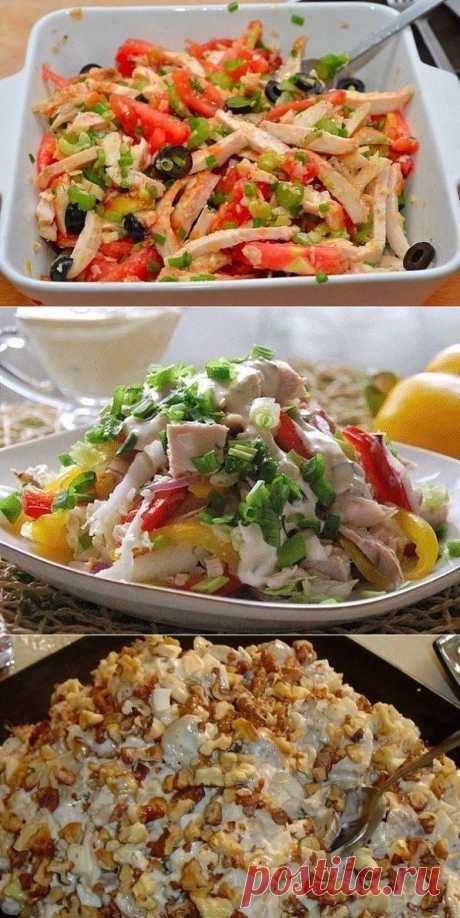 6 салатов с куриным филе!