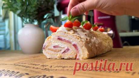 Меренговый рулет, который получится у каждого! | Food_Pugovka | Дзен