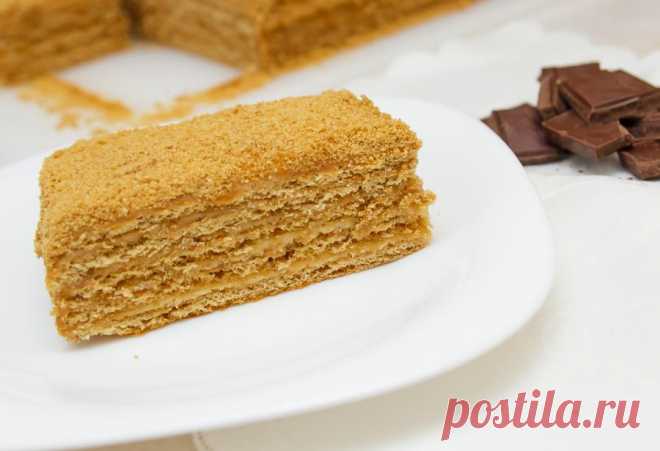 Торт медовик из готовых коржей — кулинарный рецепт