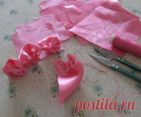 Чудесные розы из атласной ленты — DIYIdeas