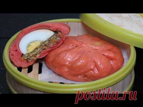 КИТАЙСКИЕ ПАРОВЫЕ БУЛОЧКИ с НАЧИНКОЙ рецепт вьетнамские Бань Бао Баоцзы Bánh bao Steamed Buns - YouTube