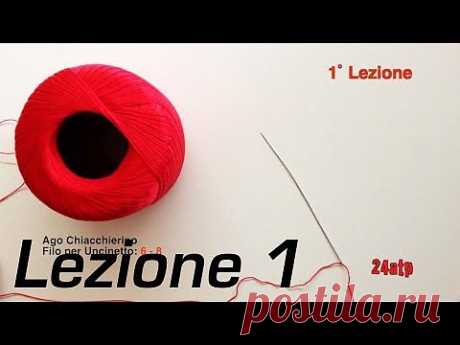 Chiacchierino Ad Ago - 1˚ Lezione Tutorial Nodo Pippiolino Come Fare Tatting Fai Da Te Bijoux DIY - YouTube