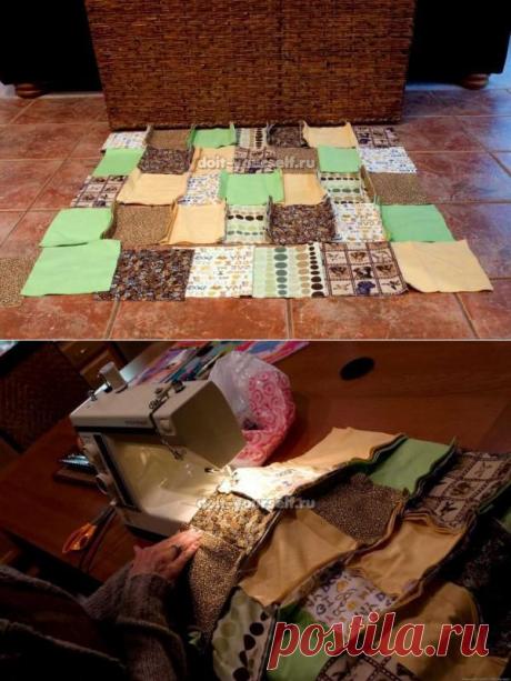 Как сделать коврик своими руками из лоскутков