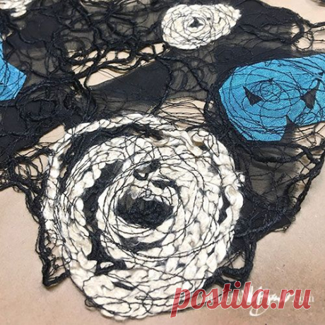 Make a unique designer scarf in no time with left over yarn and fabric. Water soluble stabilizer makes the magic happen with endless possibilities