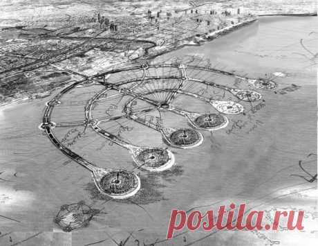 Острова Менора — фантастический проект Израиля Проект Menorah Islands — группа искусственных островов в форме меноры — расширит жилые территории Израиля за счет Средиземного моря. Авторы амбициозно