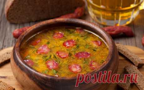 Суп с пивом и колбасками